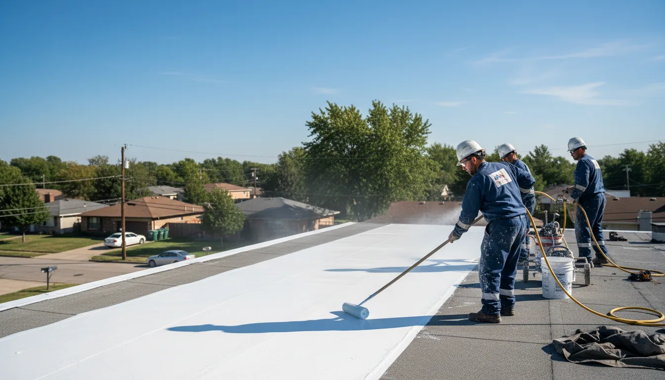 Commercial roof coating in Rock, KS near me